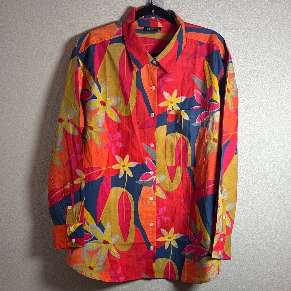 APNY Boyfriend Button-up Shirt Size XXL - Picture 2 of 8